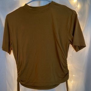 shein crop top size s color nude/brown